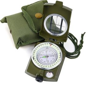 Military Lensatic Compass – Waterproof Handheld Sighting Compass for Survival, Hiking, Camping & Hunting
