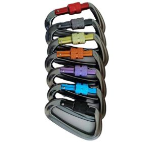 5 Pack Aluminum D-Shaped Carabiner Clips – Lightweight, Strong Locking Keychain Buckles