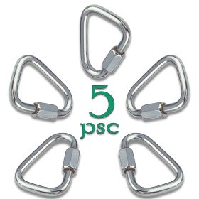 Set of 5 M8 (80mm) Triangle Carabiners – Quick Links for Ninja Slackline & Outdoor Training