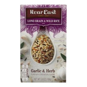 Near East Long Grain & Wild Rice Garlic – 12-Pack, 5.9 oz Each