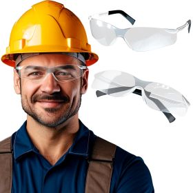 Safety Glasses 12-Pack – Transparent, Wrap-Around, Scratch-Resistant, ANSI/CE