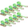 Heavy Duty Ratchet Straps 10-Pack – 2"x26', 3307 lb, Cargo Truck Tie Downs
