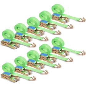 Heavy Duty Ratchet Straps 10-Pack – 2"x26', 3307 lb, Cargo Truck Tie Downs