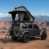 Rooftop Tent Hardshell with USB Outlet, Luggage Racks&Full Circle Led Strip, 3-in-1 Elevated Roof Tent with Skyview Window, Regular&TPU Rain Flies