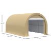 Outsunny 16x10 Heavy Duty Carport Tent with Zipper Door, Portable Garage Shelter for Car, Truck, Boat