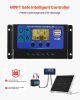 VEVOR 50W 12V Solar Battery Trickle Charger Maintainer, Mono Solar Panel Battery Charger with Upgraded MPPT Controller & Adjustable Mount Bracket