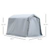 Outsunny 8x6 Outdoor Car Tent – Gray Carport with Roll-Up Door & Steel Frame