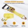 Heavy Duty Ratchet Straps 4-Pack – 2"x26', 11,000 lb Break Strength, Cargo Truck