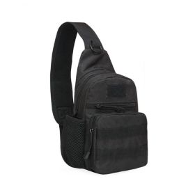 Tactical Shoulder Bag – Molle Hiking Backpack for Hunting, Camping & Fishing (Color: Black)