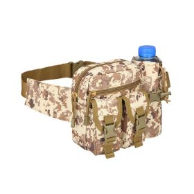 Tactical Denim Waist Bag – With Water Bottle Holder for Camping, Travel & Outdoor Sports (Color: Desert Digital)