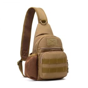 Tactical Shoulder Bag – Molle Hiking Backpack for Hunting, Camping & Fishing (Color: Khaki)