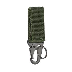 High Strength Nylon Carabiner Key Hook – Tactical Webbing Belt Buckle Clip (Color: 1pcs Green)