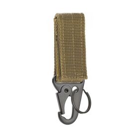 High Strength Nylon Carabiner Key Hook – Tactical Webbing Belt Buckle Clip (Color: 1pcs Khaki)