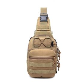 Men’s Tactical Sling Backpack – Molle Chest & Shoulder Day Pack Pouch (colour: khaki)