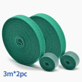 Back-to-Back Nylon Velcro Tape – For Fishing Rods, Cables & Cable Management (Color: Thegreenis3mx2)