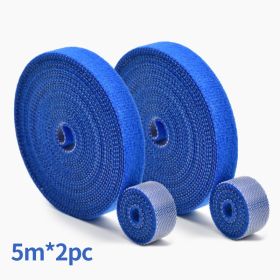 Back-to-Back Nylon Velcro Tape – For Fishing Rods, Cables & Cable Management (Color: Thebluecoloris5mx2)