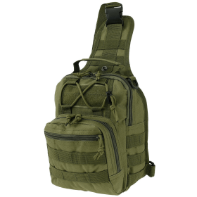 Tactical Sling Shoulder Bag for Men – Molle Chest Pack for Outdoor Hiking (Model: Army Green)