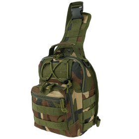 Tactical Sling Shoulder Bag for Men – Molle Chest Pack for Outdoor Hiking (Model: Jungle Camo)