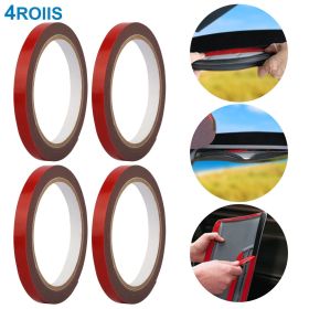 4 Rolls Heavy Duty Double-Sided Foam Tape – Strong Car Mounting Adhesive (Color: Red)
