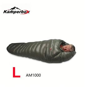 Winter Down Sleeping Bag – Kamperbox Waterproof Camping & Outdoor Use (Type: AM1000LEFT)