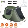 Instant Pop-Up Tent – Waterproof Camping Tent with 4 Mesh Windows & Carry Bag