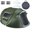 Instant Pop-Up Tent – Waterproof Camping Tent with 4 Mesh Windows & Carry Bag
