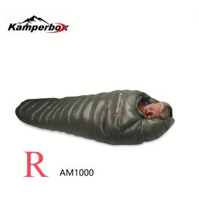 Winter Down Sleeping Bag – Kamperbox Waterproof Camping & Outdoor Use (Type: AM1000Right)