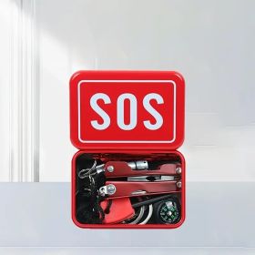 8-Item Survival Kit – Emergency Gear with Flint, Ideal Gift for Outdoor & Home Use (Quantity: 1pc)