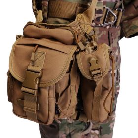 ANTARCTICA Waterproof Tactical Drop Leg Pouch – Type B Thigh Bag for Outdoor, Cycling & Hiking (Color: Brown)