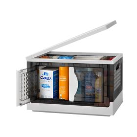 Storage Bins Stackable Wheeled Foldable Containers Organizer (Quantity: 1 Piece)