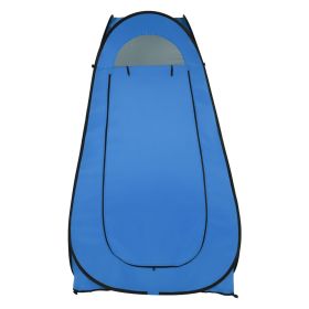 Pop-Up Privacy Shower Tent – Quick Setup Waterproof Changing Room with Zipper (Color: Blue)