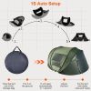 Instant Pop-Up Tent – Waterproof Camping Tent with 4 Mesh Windows & Carry Bag