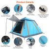 4–5 Person Camping Tent – Waterproof Outdoor Tent with Mosquito Net Windows
