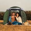 Instant Pop-Up Tent – Waterproof Camping Tent with 4 Mesh Windows & Carry Bag
